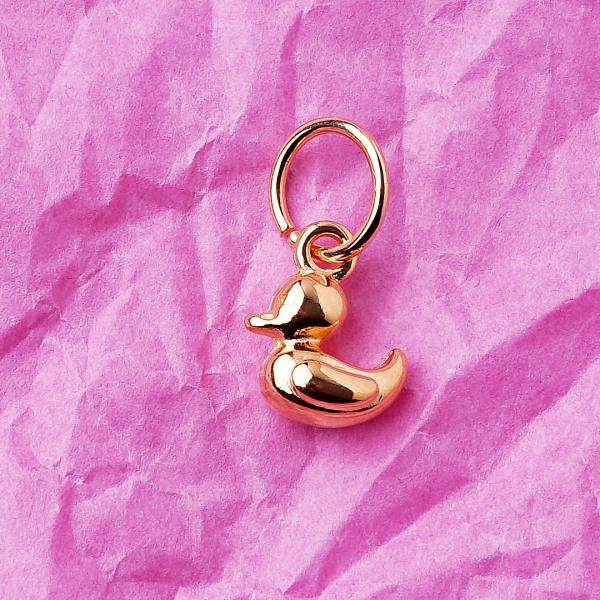 Ente, vergoldet mit 24K Feingold, Amulett S